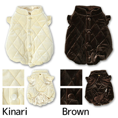 ベロアキルティングアウター XS/S/M/L/XL/XXL/DS/DM Un TouTou -アントゥトゥ- 犬服 ドッグウェア UT26AW ut261213