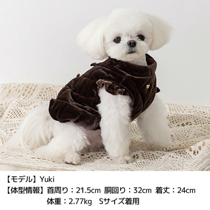 ベロアキルティングアウター XS/S/M/L/XL/XXL/DS/DM Un TouTou -アントゥトゥ- 犬服 ドッグウェア UT26AW ut261213