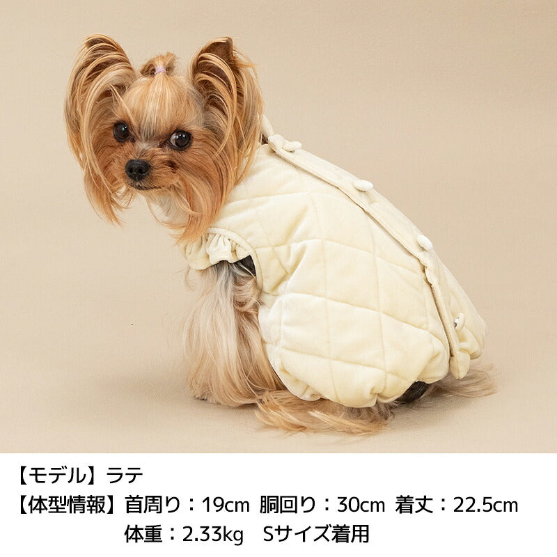 ベロアキルティングアウター XS/S/M/L/XL/XXL/DS/DM Un TouTou -アントゥトゥ- 犬服 ドッグウェア UT26AW ut261213