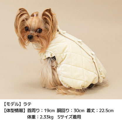 ベロアキルティングアウター XS/S/M/L/XL/XXL/DS/DM Un TouTou -アントゥトゥ- 犬服 ドッグウェア UT26AW ut261213