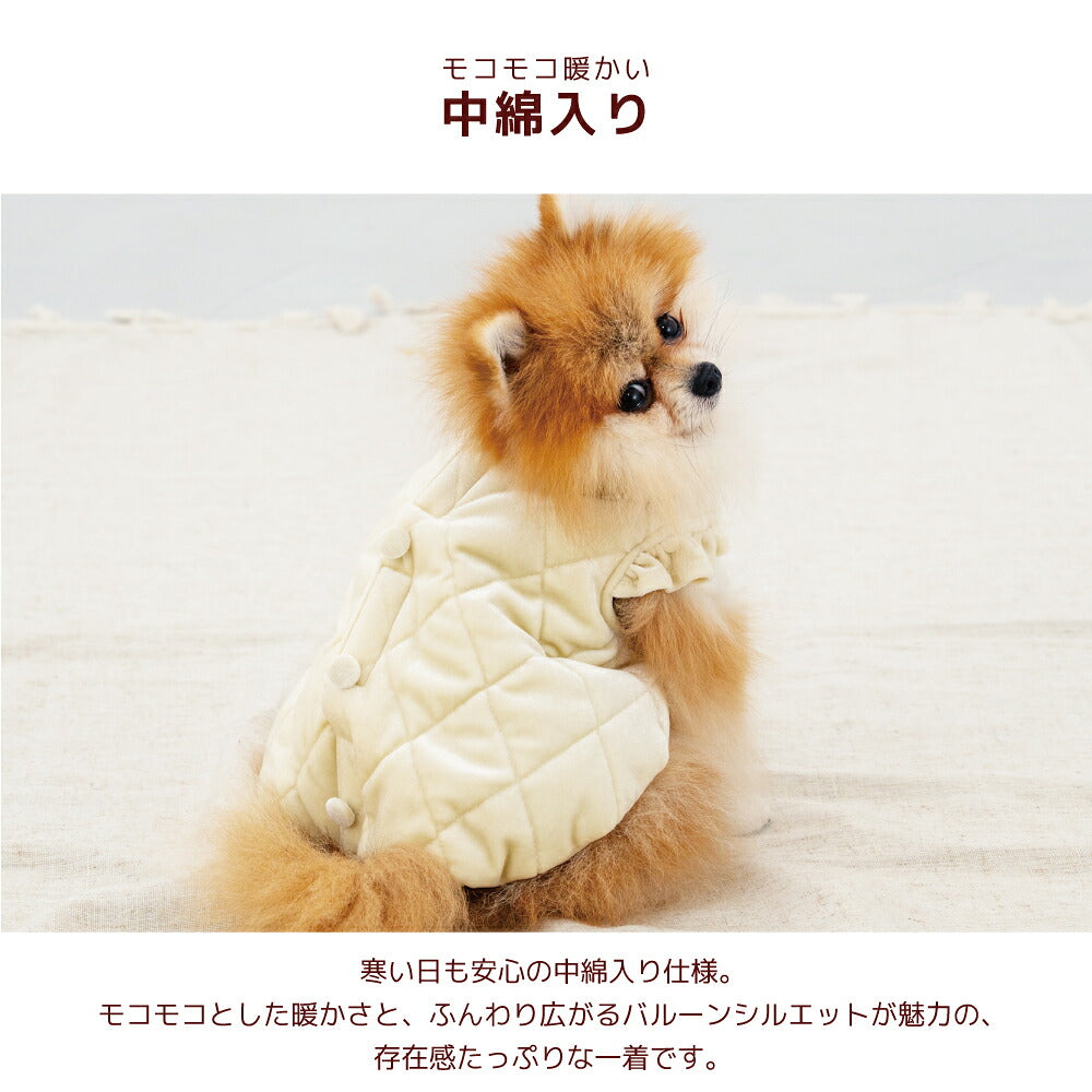 ベロアキルティングアウター XS/S/M/L/XL/XXL/DS/DM Un TouTou -アントゥトゥ- 犬服 ドッグウェア UT26AW ut261213