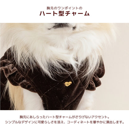 ベロアキルティングアウター XS/S/M/L/XL/XXL/DS/DM Un TouTou -アントゥトゥ- 犬服 ドッグウェア UT26AW ut261213