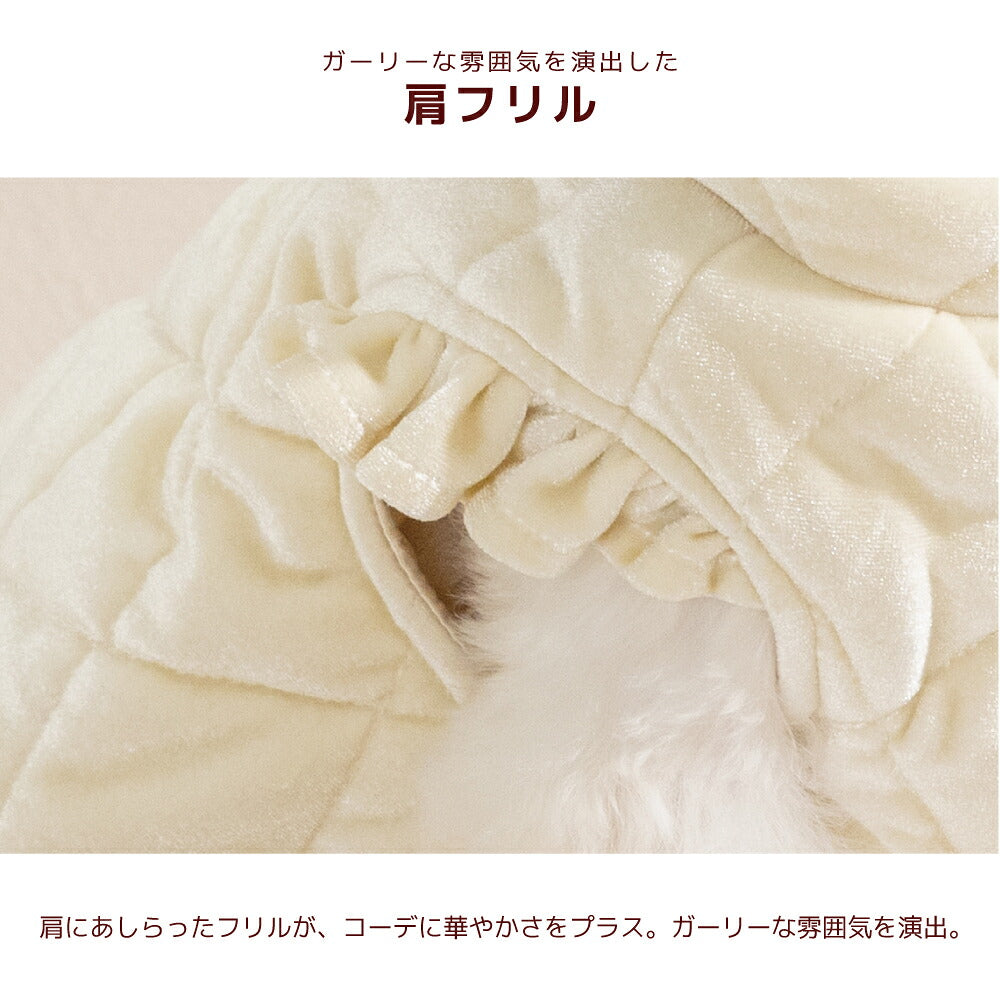 ベロアキルティングアウター XS/S/M/L/XL/XXL/DS/DM Un TouTou -アントゥトゥ- 犬服 ドッグウェア UT26AW ut261213