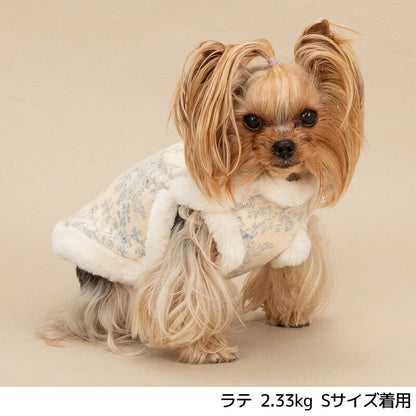 花柄ファーアウター XS/S/M/L/XL/XXL/DS/DM Un TouTou -アントゥトゥ- 犬服 ドッグウェア UT26AW ut261214