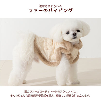 花柄ファーアウター XS/S/M/L/XL/XXL/DS/DM Un TouTou -アントゥトゥ- 犬服 ドッグウェア UT26AW ut261214