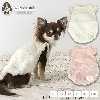ローズバルーンワンピ XS/S/M/L/XL/XXL Un TouTou -アントゥトゥ- 犬服 ドッグウェア UT26AW ut261226