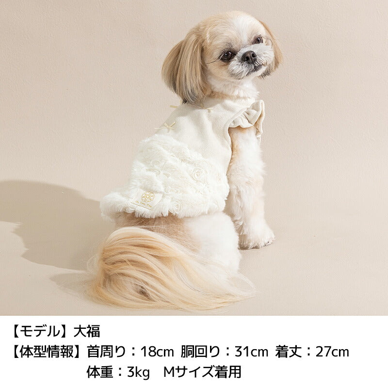 ローズバルーンワンピ XS/S/M/L/XL/XXL Un TouTou -アントゥトゥ- 犬服 ドッグウェア UT26AW ut261226
