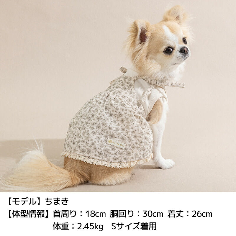小花アンサンブルワンピ XS/S/M/L/XL/XXL Un TouTou -アントゥトゥ- 犬服 ドッグウェア UT26AW ut261261