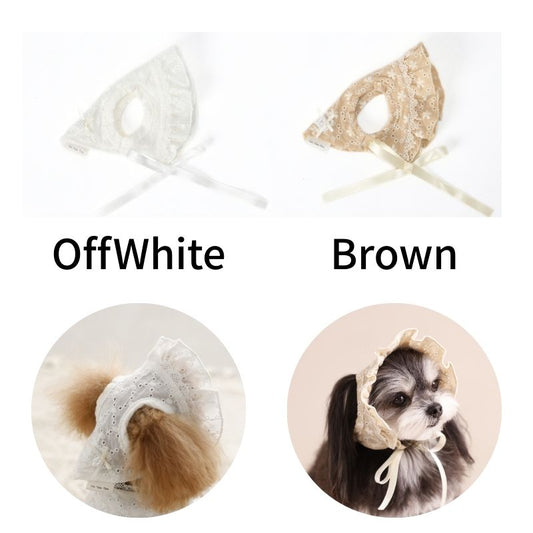 ナチュラルレース生地帽子 S/SM/M/L Un TouTou -アントゥトゥ- 犬用 UT26SS ut262166