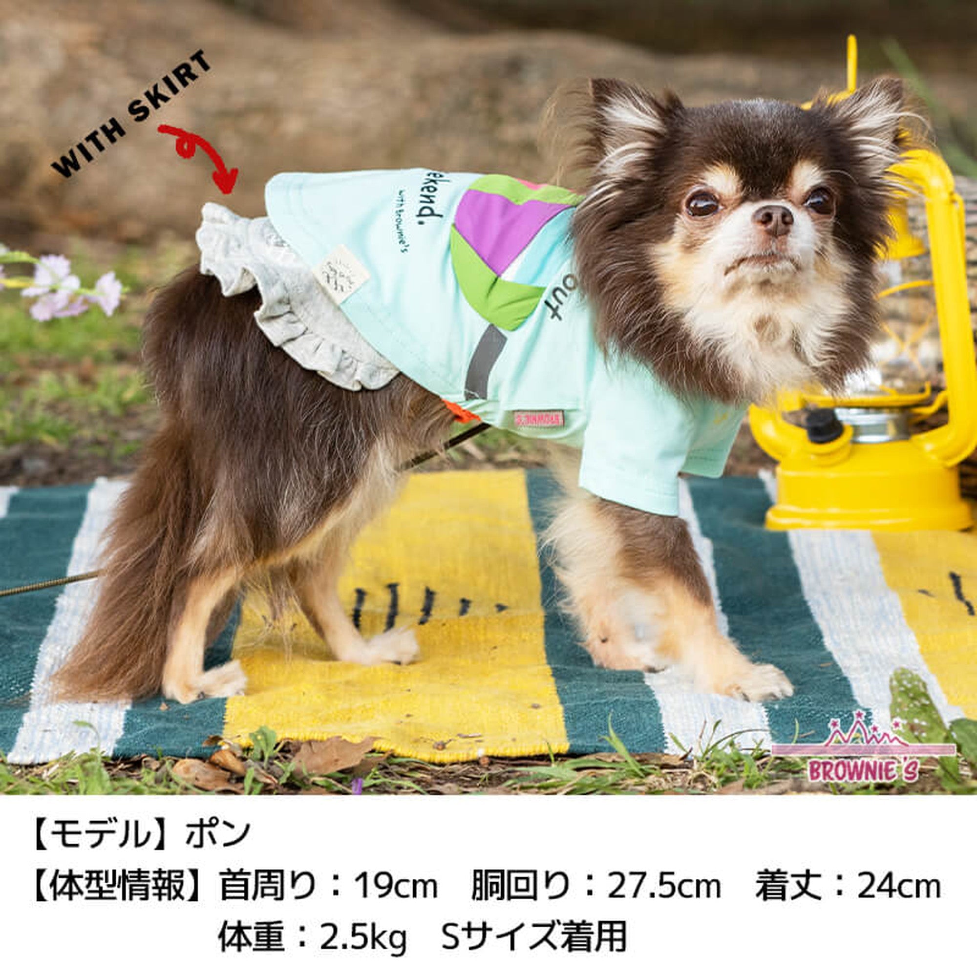 カラフルバッグTシャツ S/M/L/XL/XXL BROWNIE'S-ブラウニーズ- 犬服