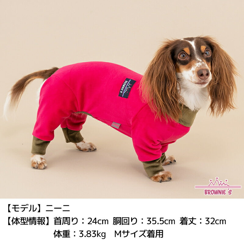 ベロアツートンロンパース S/M/L/XL/XXL BROWNIE'S-ブラウニーズ- 犬服 ドッグウェア 小型犬 BR23AW br231741-1