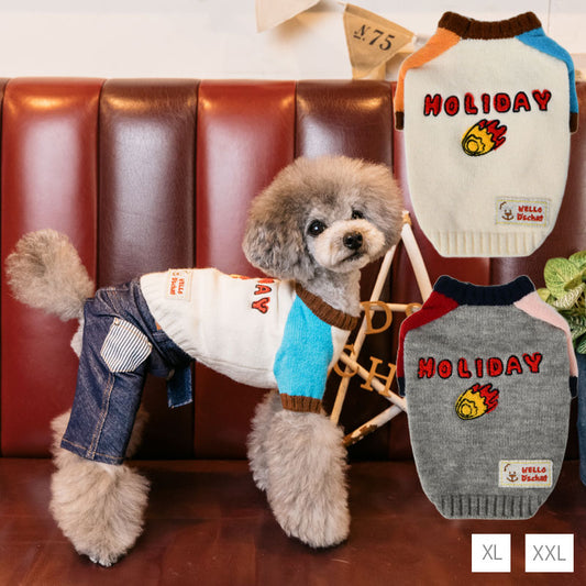 HOLIDAYセーター XL/XXL D's Chat-ディーズチャット- 犬服 ドッグウェア 小型犬 トイプードル チワワ ポメラニアン DS22AW ds162146-3