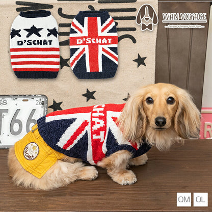 国旗柄ニット 大型犬 OM/OL D's Chat-ディーズチャット- 犬服 中型犬 大型犬 ドッグウェア DS23AW ds231184-6
