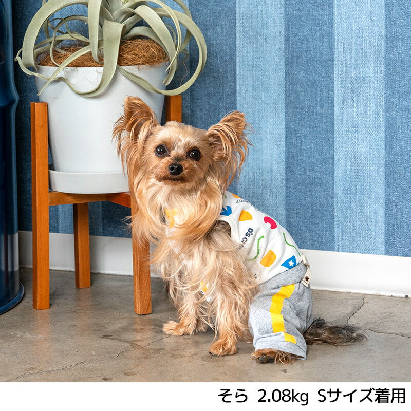 マルチプリントつなぎ XS/S/M/L/XL/XXL/DXS/DS/DM D's Chat-ディーズチャット- 犬服 小型犬 ドッグウェア  DS24SS ds241214-1