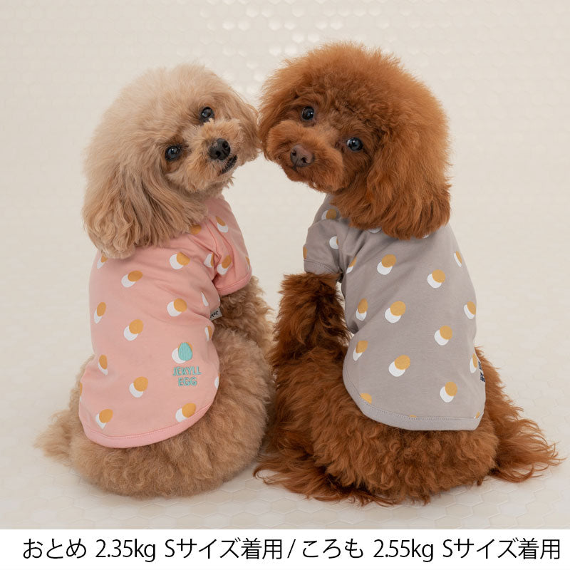 ドット柄Tシャツ XS/S Jekyll Egg-ジキルエッグ- 犬服 長袖 ドッグ