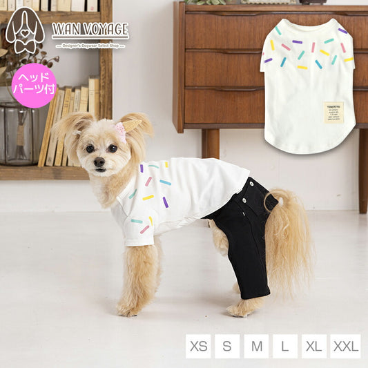 カラフルプリントTシャツ XS/S/M/L/XL/XXL TINOTITO -ティノティート- 犬服 ドッグウェア TT24SS tt241348-1